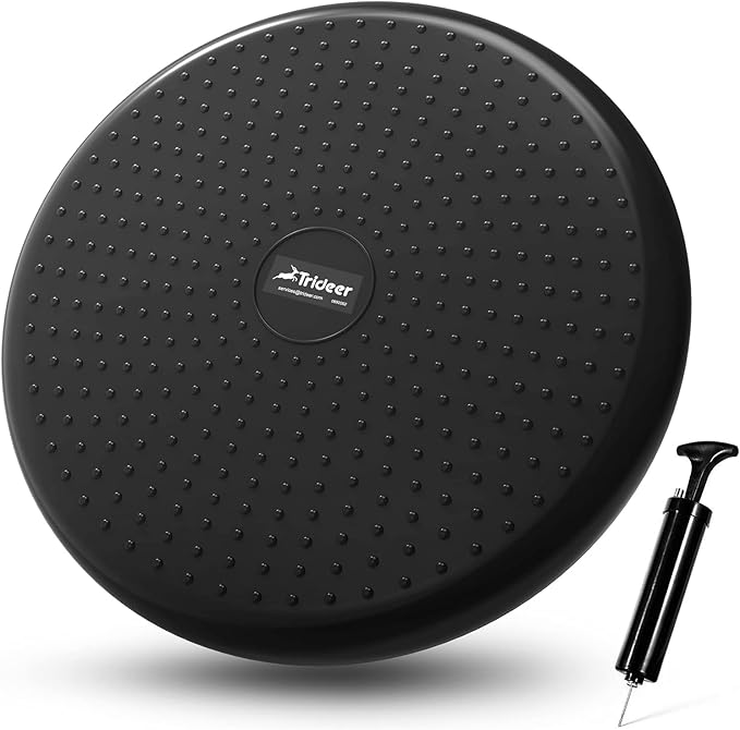 Trideer Wobble Cushion Core Balance Disc, Flexible Seating for Classroom Elementary, Wiggle Seat for Sensory Kids, Balance Pad with Inflation Pump