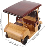 Rustic Car Model Wooden Antique Vehicle Ornament for Home Office Decor Vintage Collectible Car Figurine for Desk and Collectors