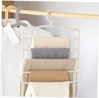 1pc Tiered Scarf Holder, Scarf Hanger Space-Saving Hanging Wardrobe Organiser for Scarves Ties Belts (White)