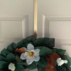 Haute Decor Dual-Sided Over The Door Wreath Hanger (Glimmering Gold) Hang Decorations on Both Sides of Your Door - Holds Even Heavy swags and Wreaths, up to 20 pounds on Each Side