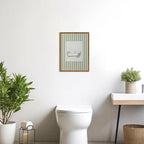 Funny Kids Bathroom Wall Art Cute Boy in Bathtub Wall Decor Picture, Eclectic Child Nursery Bathroom Poster Canvas Prints painting for Restroom 16x24 inch Wood Framed