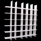30Pcs Adjustable Drawer Organizer, White Plastic DIY Grid Drawer Dividers, 15.75x1.97x0.1in, for Socks, Underwear, Makeup, Cosmetic, Clothes