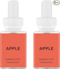 Pura & Simplicity Home Scent Refill - Smart Air Diffuser - Long-Lasting Luxury Fragrance per Refill - Home Essential - Clean & Safe Diffuser Fragrance - 2 Pack, Apple