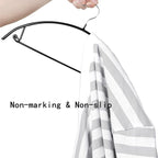 Gold Hangers 50 Pack - Heavyduty Non Slip Slimline Suit Jacket T Shirt Hangers - Space Saving (Black)