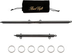 2pcs Black Portable Restore Spreader Bar, Exercise Guide Pilates Sports Aid Training Fitness Gear, Home Yoga Gym Kit with Fur Flocking Storage Bag