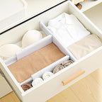 Drawer Dividers for Clothes 4" High 10.9"-18" Expandable Dresser Drawer Organizer Plastic Separators for Kitchen 3 Pack