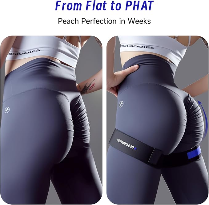 MANUEKLEAR Blood Flow Restriction Bands for Women Glutes Leg, Booty Bands for Women Butt Lift, BFR Occlusion Thigh Bands for Workout Squat Hip Building