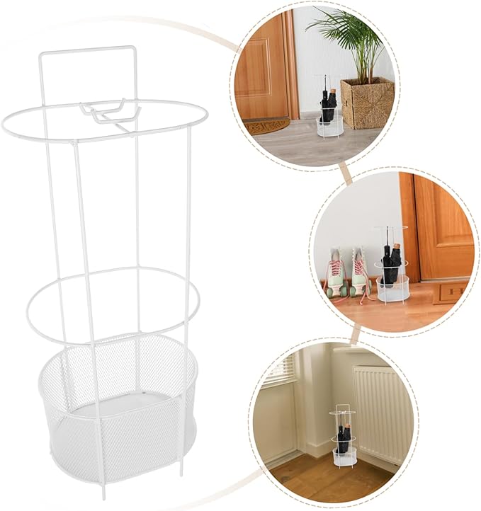 Freestanding Metal Umbrella Stand Removable Water Tray Large Umbrella Holder for Entryway Home and Office Use