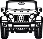 Jeep Wrangler Sculpture - Minimalist Decorative Accent for Off - Road Enthusiasts & Modern Home Decor | Collectible Design (Jeep Wrangler Front View Matte Black)
