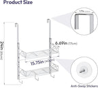 SWTYMIKI Over Door Hat Organizer - 3 Tier Wall Mounted Hat Rack with 2 Adjustable Metal Basket and 3 Hooks, Hanging Baseball Cap Organizer Storage Holds up to 29 Caps for Door, Bedroom, Closet