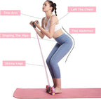 Pedal Resistance Bands with Handles, Durable 6-Tubes Multifunction Pedal Resistance Band, Natural Rubber Foot Pedal Resistance Bands, Fitness Resistance Bands for Abdomen, Waist, Arm, Leg