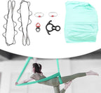 6M Aerial Silks Equipment Pilates Hanging Swing Rope Yoga Starter Set for Home Yoga Hammock Practice Kit for Aerial Dance w/360° Swivel Connector, 200kg Capacity