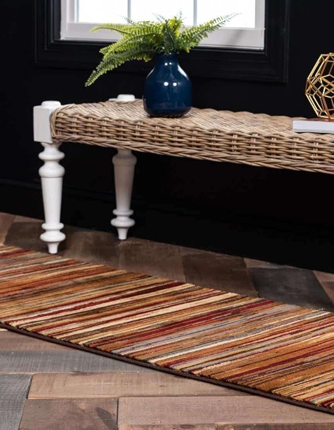 Unique Loom Barista Collection Area Rug - Icatu (2' 2" x 3' 11" Runner, Beige/Brown)