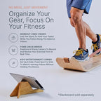 GIBBON SlackBoard Accessories, 3 Options: Slack Board Stand Display Rack, Standing Pole 60” to Assist Balance Training, or 52 Exercise Cards Deck for Fitness Workouts with SlackBoard GiBoard