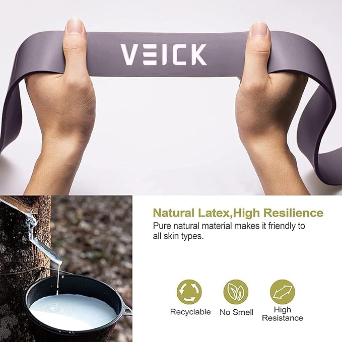 VEICK Resistance Bands for Working Out, Exercise Bands, Workout Bands, Pull Up Assistance Bands, Long Heavy Stretch Bands Set for Men Women, Power Weight Gym at Home Fitness Equipment