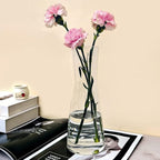 Aoderun Flower Vase for Decor 10" Clear Glass Vase for Centerpieces Large Vases for Flowers Dried Flower Home Decor Living Room Kitchen Office Wedding(Clear)