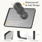 Sweetcrispy Bathroom Wall Mirror, 32x24 Inch Wall Mount Mirror for Over Sink, Modern Rounded Rectangle Vanity Mirrors with Matte Metal Framed, for Home Decor, Living Room, Bedroom, Black