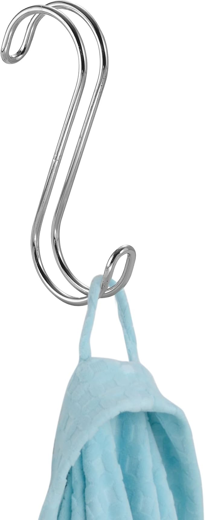 InterDesign Classico Metal Over the Rod Dual Hooks, Closet Accessory Organizer for Ties, Belts, Scarves, Handbags