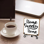 Toerifer Funny Home Decor, Home Sweet Home Sign, Cute Home Gifts for Women Men, Housewarming Gifts for Family, Wooden Plaque for Living Room, Home, Desk Cubicles
