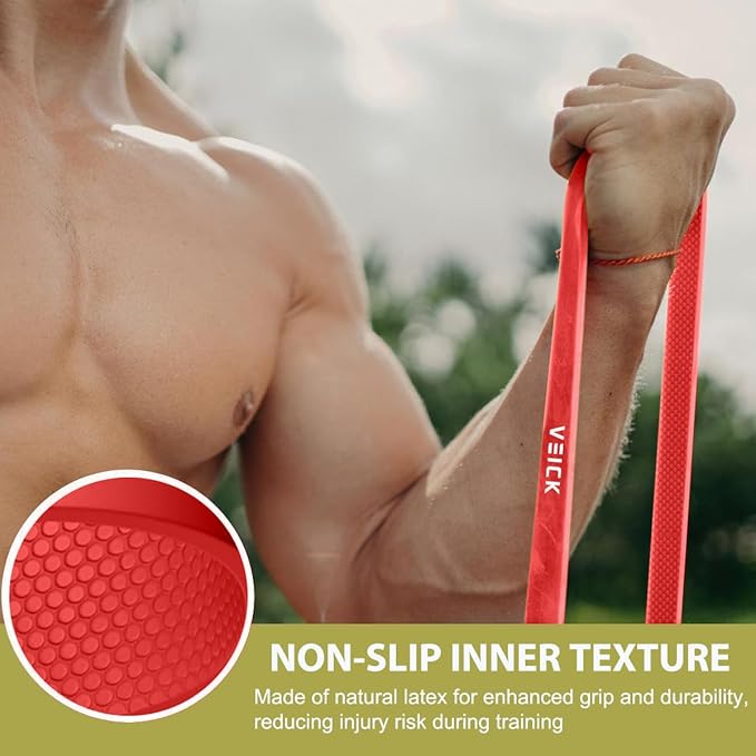 VEICK Resistance Bands for Working Out, Exercise Bands, Workout Bands, Pull Up Assistance Bands, Long Heavy Stretch Bands Set for Men Women, Power Weight Gym at Home Fitness Equipment