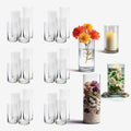 Royal Imports Glass Cylinder Vases for Centerpieces – Set of 24 Clear Hurricane Vases for Wedding, Table Decor, Floating, Flowers, Candle Holders, Extra Tall Clear Vase Set, 6” / 8” / 9” / 11”