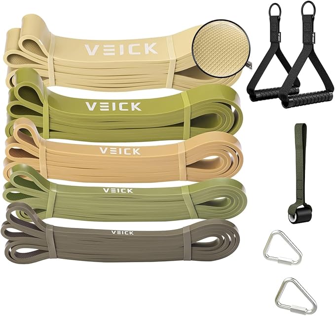 VEICK Resistance Bands for Working Out, Exercise Bands, Workout Bands, Pull Up Assistance Bands, Long Heavy Stretch Bands Set for Men Women, Power Weight Gym at Home Fitness Equipment