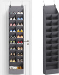 Lifewit 10 Tier Over the Door Shoe Organizer with 19 Large Deep Pockets, Fabric Hanging Shoes Shelf for Closet, Dorm Storage, Fit Up to 20 Pair Shoe Rack Holder for Sneakers, Boots, Gray