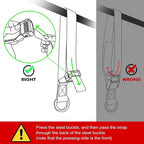 HPYGN Two Foots Pull Up Assistance Bands, Heavy Duty Resistance Band for Pull Up Bar, Adjustable Weight/Size with Fabric Feet/Knee Rest, Bands for Pull Up Assist for Strength Training, Pull Up