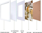 KTKDE Studio Gallery 18x24 Frame Set of 3, White Wooden frames Display Poster, Posters & Art Prints for Artwork Wall Vertical or Horizontal Display best gift