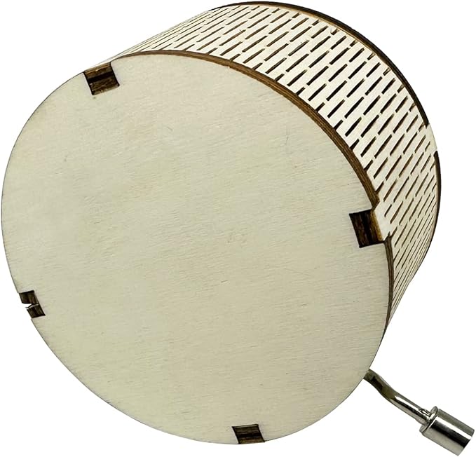 Youtang Zelda:Song of Storms from Ocarina of Time Wood Music Box, Round Antique Engraved Handcrank Wooden Musical Boxes Gifts for Lover, Boyfriend, Girlfriend, Husband, Wife(White)