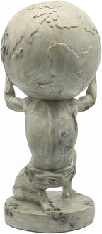 Lukitas Atlas Holding Up World Statue and Sculpture, Lifting The Earth Figurine Decor, Creative Ornament for Home Office Living Room, Resin 11.5''