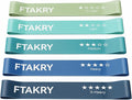 Resistance Bands for Working Out, Exercise Bands with 5 Resistance Levels, Natural Latex Resistance Bands Designed for Home Fitness, Strength Training and Flexibility Exercises