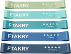 Resistance Bands for Working Out, Exercise Bands with 5 Resistance Levels, Natural Latex Resistance Bands Designed for Home Fitness, Strength Training and Flexibility Exercises
