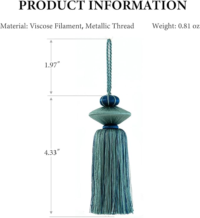 2 Pcs Decorative Tassels for Home Decor, Elegant Lamp Tassels & Door Tassels, Soft Silk-Look Hanging Tassel Accent for Table Lamps, Cabinets & Interior Styling, 4.3 Inch Tassel Ornament (Red)