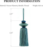 2 Pcs Decorative Tassels for Home Decor, Elegant Lamp Tassels & Door Tassels, Soft Silk-Look Hanging Tassel Accent for Table Lamps, Cabinets & Interior Styling, 4.3 Inch Tassel Ornament (Red)