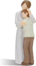 Mother Son Embrace Sculpture, Hand-Painted Mom & Son Figurine for Cherishing Maternal Bond, Memorial & Gifting on Mother's Day/Birthday/Christmas