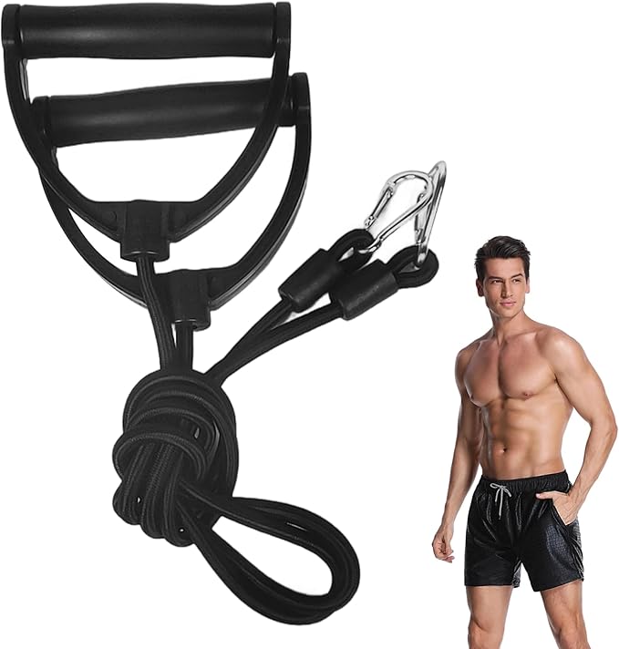 2Pcs Resistance Bands with Clips, Strong Resistance Band with ABS Handle, Exercise Bands Resistance, Replacement Cable Attachments for Gym Stepper Abdominal Machine, Resistance Bands with Clips