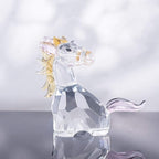 LONGWIN Crystal Unicorn Figurines Glass Home Decorative Ornaments Collectible