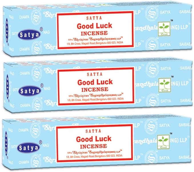 3 Packs Original Satya Sai Baba Nag Champa Incense Sticks Joss Insence - Insense 15g x 3 Box NagChampa Agarbatti (Good Luck)