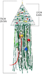 Christmas Tree Dream Catcher with Lights Handmade Christmas Dreamcatcher Hanging Decoration Home Wall Decoration Craft Ornament