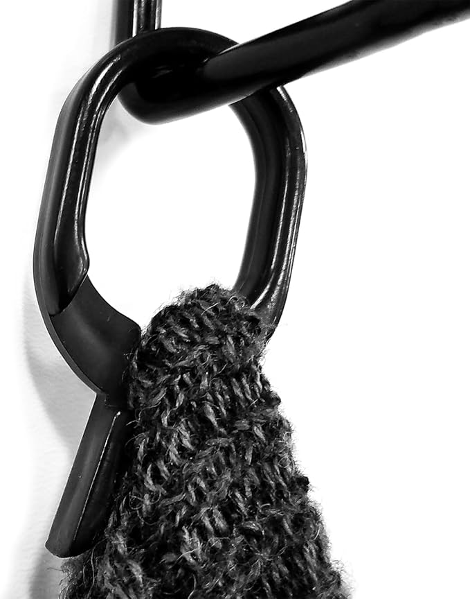 Black Scarf Clip Hangers for Retail, Economic Plastic Fine Garment Pinch Hooks, 1000 Pack