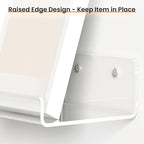 upsimples 6 Pack 6x4 Inches Acrylic Small Shelves, Floating Shelves for Wall, Display Shelf Organizer for Plants, Speaker, Radio, Toys, Clear