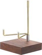 Hipiwe Display Stand Easel with Adjustable Metal Arms Wooden Base Rock Display Easel Holder for Fossil Coral Geodes Rock Mineral Agate Plate Seashell and Small Collectibles,2.6"x2.6"x4.2"