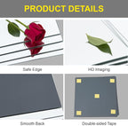 Ruomeng Full Length Wall Mirror Tiles - 10" x 10" x 8Pcs Frameless Full Body Mirror Tiles Wall Mounted Mirror for Home Gym Vanity Bedroom, Living Room