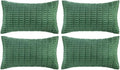 Fancy Homi 4 Packs Decorative Throw Pillow Covers for Living Room Couch Bed, Modern Farmhouse Boho Home Décor Accent Cushion Case, 24" x 16", Green Series