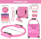 Pilates Essentials Kit for Women Set of 13, Yoga Sets at Home, Includes Pilates Ring, 8-Shaped Tension Band, Yoga Ball - Perfect for Women's Home Workouts & Beginners