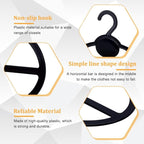 AHANDMAKER 10 Pcs Black Plastic Oval Scarf Hanger, Space Saving Scarf Holder, Tie, Belt, Headband Organizer, 5.35 Inch
