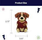 Little Readers – Cute Figurines for Bookshelves, Desks, Terrariums & Home Decor – Book-Loving Animal Statues - Dog