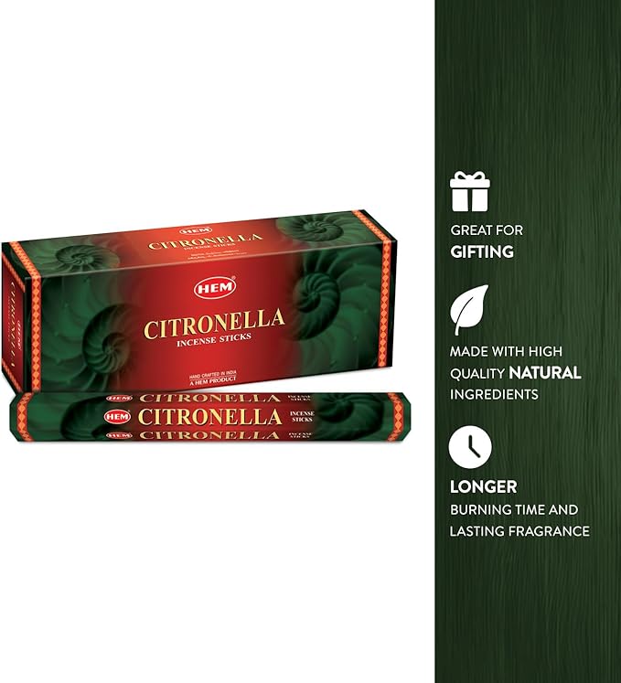 Hem Citronella Incense Sticks, 120 Count