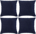 Fancy Homi 4 Packs Decorative Throw Pillow Covers for Living Room Couch Bed, Modern Farmhouse Boho Home Décor Accent Cushion Case, 20" x 20", Navy Blue